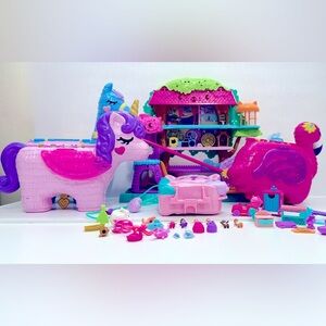 * HUGE LOT * Polly Pocket Unicorn Play-sets